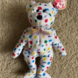 NEW TY BEANIE BABY TY 2K 2000 Colorful Spotted Bear Plush